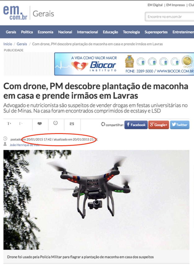 Reportagem sobre os primeiros resultados do projeto