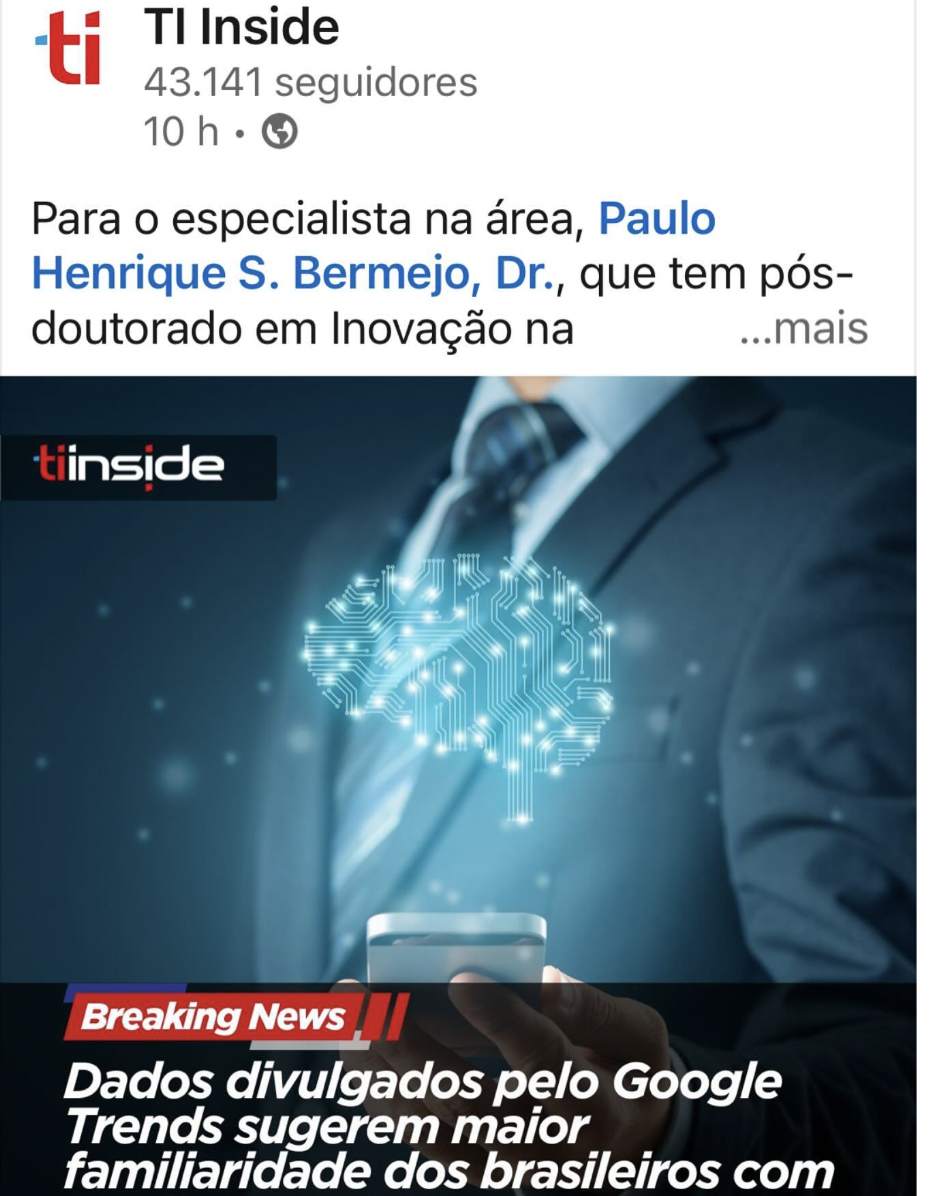 Familiaridade dos brasileiros com Inteligência Artificial
